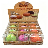 Jouet Squishy en PU à Rebond Lent, Grande Taille, Aliments Simulés (Donut, Burger, Toast), Anti-Stress à Presser, avec Boîte Cadeau