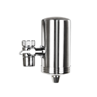 Adaptateur universel gratuit en acier inoxydable pour filtre à eau, cartouche céramique lavable et durable, utilisation domestique, fonctionnement manuel