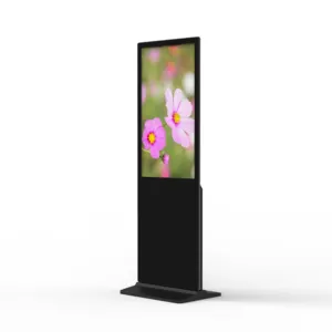 נגן מדיה מסך תצוגת פרסום 43 אינץ' אנדרואיד פרסם LCD עומד שילוט דיגיטלי אינטראקטיבי