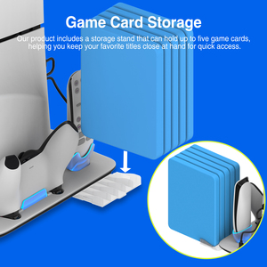 Honcam Vertical 3 Gears <strong>Cooling</strong> Fan Dualsense Edge Controller Charging Dock Headset Holder RGB <strong>Stand</strong> for <strong>PS5</strong> Slim - Product Image 6