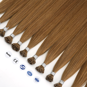 Extensions per capelli invisibili K-Tip marroni all'ingrosso, senza perdita di capelli, Remy vergini, punta piatta senza cuciture, capelli umani per bionde, qualità da salone - Product Image 5