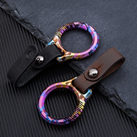 Mousqueton porte-clés portable en titane pour équipement EDC extérieur, durable, anti-perte, accessoire de voiture en gros, cadeau