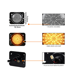 Luce LED di Segnalazione Laterale per Paraurti Anteriore Jeep Wrangler JK 2007-2015, Indicatore di Avvertimento Senza Errori, Accessorio Auto - Product Image 3