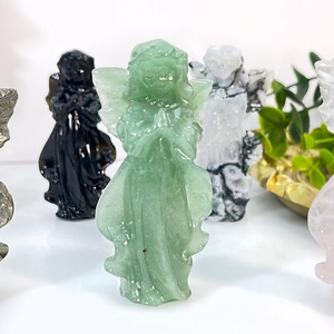 Venta al por Mayor de Piedras de Meditación <span class=keywords><strong>Reiki</strong></span>, Tallado de Ángeles, Cristal Natural, Piedra Preciosa, Cuarzo Rosa, Escultura de Ángel, Adornos - Product Image 6