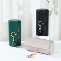 Nouveauté Qualité PU Cuir Mini Collier Boucle D'oreille Cas Bijoux Stockage Voyage Cas Organisateur Boîte À Bijoux Boîte À Bijoux