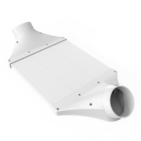 MIAVENTILATION Conduit d'air frais Linteau Tuyau plat PVC 75 mm Adaptateur de ventilation pour ventilateur de cheminée