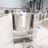 Kippbarer Dampfgarer mit Mantelheizung, Industrieller Kochtopf 100-500L, Antihaftbeschichtet, 220V/380V, Motorisiert, 1 Jahr Garantie, für Knochenbrühe-Zubereitung