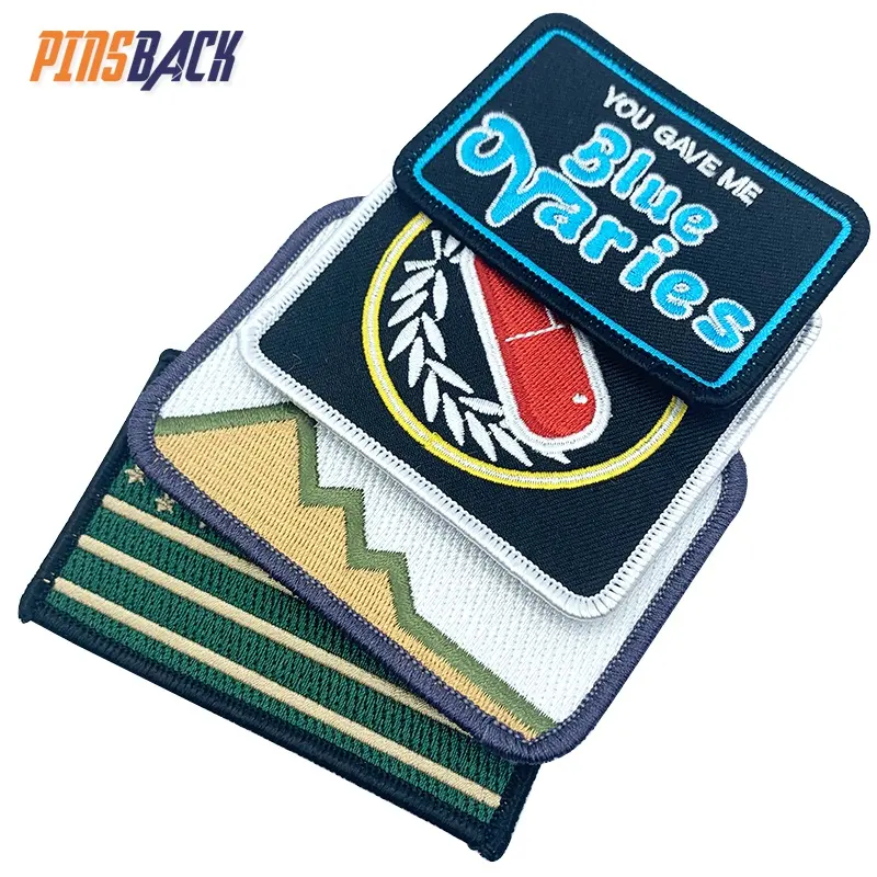 Tùy Chỉnh Vải Thêu Huy Hiệu Vá May Trên Thêu Patches Quần Áo Dệt Vá