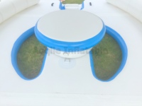 Plate-forme de loisirs aquatiques pour radeau d'île flottante gonflable préférée de luxe avec point de chute de tente amovible