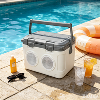 Glacière audio portable 21L avec haut-parleur et batterie rechargeable USB pour événements extérieurs, boissons et camping