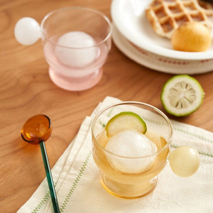 แก้วน้ำทรงกลมแบบซ้อนได้พร้อมหูจับทรงกลม แก้วบอโรซิลิเกตคุณภาพสูง ดีไซน์สวยงาม เหมาะสำหรับใช้ในบ้านและร้านกาแฟ - Product Image 2