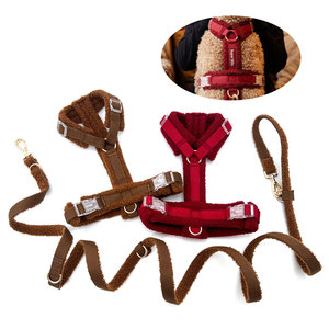 <span class=keywords><strong>Harnais</strong></span> pour animaux de compagnie en tissu Teddy bouclé, couleur personnalisée, OEM ODM, vente en gros, gilet de luxe pour animaux de compagnie, boutique pour animaux - Product Image 2