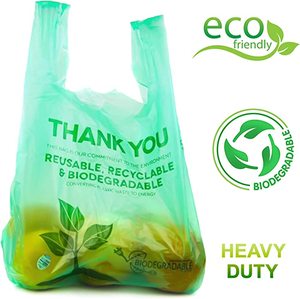 Bolsas de Camiseta Biodegradables con Asas Ergonómicas para Uso Ecológico en Comercios y Mercados - Product Image 3