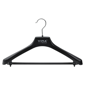 High Quality Space Saving <strong>Plastic</strong> Coat Hanger Men Women Suits Hanger Rod Pants Black Hanger Wide Shoulder - Product Image 1