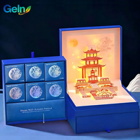 Boîte cadeau de luxe personnalisée 3D pop-up pour gâteaux de lune avec tiroir, idéale pour l'emballage du Festival de la Mi-Automne