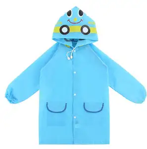 High quality cartoon children's raincoat / polyester kids one-piece design rainwear / foldable animal shape raincoat