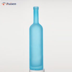 Botella de Vidrio <span class=keywords><strong>Azul</strong></span> Mate Vacía de 500ml/750ml, Capacidad Personalizada, para Vino, Vodka, Ron, Brandy, Whisky, Alcohol, Jugo, <span class=keywords><strong>Tequila</strong></span> - Product Image 3
