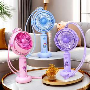 Ventilateur de cou portable avec base, angle réglable, batterie rechargeable, moteur DC 5W, commande par bouton, pour usage intérieur et extérieur - Product Image 1