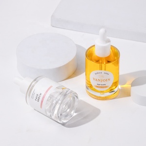 Cilindro de diseño de hombro plano 60ml 80ml Botella cuentagotas de vidrio con pipeta blanca para embalaje de suero de cuidado de la piel de aceite esencial - Product Image 2