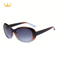 Lunettes de soleil ovales légères en plastique à monture complète, confortables, classiques, tendance et à la mode, avec protection UV400 dégradée, vente en gros
