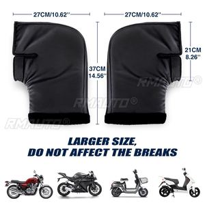 1 paire de manchons de guidon de moto en PU, imperméables, épais et chauds pour l'hiver, gants de conduite pour scooter et moto - Product Image 2