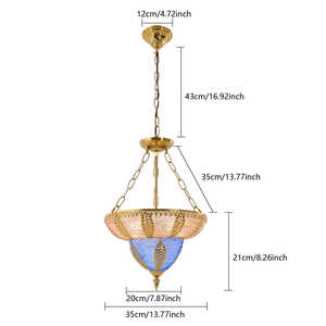 Simig Thai moroccan โคมไฟระย้าหลากสีสไตล์วินเทจสำหรับคาเฟ่บาร์ร้านอาหารห้องโถงห้องนั่งเล่นโต๊ะอาหารค่ำ - Product Image 6