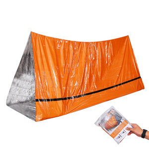 Saco de Dormir de Primeros Auxilios, Tienda de Campaña para 1-2 Personas, Refugio Térmico de Emergencia Ligero de Aluminio para Exteriores - Product Image 3