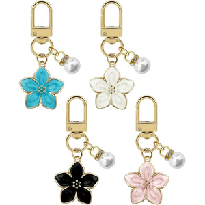 Llaveros Personalizables con Flores Bonitas para Mujer, Colgantes Florales para Bolsos, Llaveros Estéticos, Accesorios para Llaveros, Colgantes para Carteras - Product Image 1