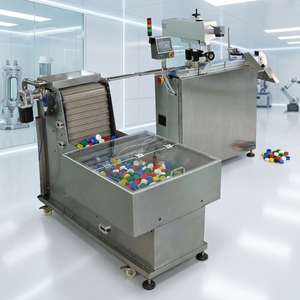 Système <span class=keywords><strong>de</strong></span> codage laser UV automatique pour bouchons <span class=keywords><strong>de</strong></span> bouteilles avec traçabilité anti-contrefaçon, alimentation, inspection, comptage et rejet - Product Image 1