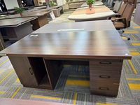 Bureau de travail moderne en bois avec tiroir, table de conférence, poste de travail pour bureau à domicile, en MDF