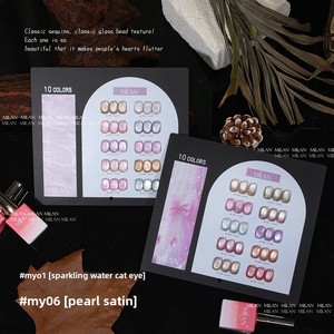 ชุดเจลทาเล็บมินิ 10 สีใหม่จากมิลาน เทรนด์เจลทาเล็บแบบแคทอายสีสันสดใสสำหรับร้านทำเล็บ ไม่เหลือง - Product Image 5