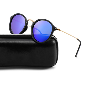 Precio al por mayor de suministro, lentes redondos, gafas de sol negras clásicas, lentes para hombres y mujeres de los años 80, gafas de sol para conducir, gafas de sol polarizadas para hombres - Product Image 4