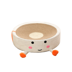 Sisal chat planche à gratter lit résistant à l'usure hangar gratuit rond chat grattage bol chat lit tout en un grande griffe meulage jouet - Product Image 5