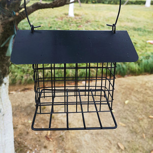 Mangeoire à oiseaux en métal sauvage à l'épreuve de la suspension en métal pour jardin extérieur avec tube en plastique - Product Image 1