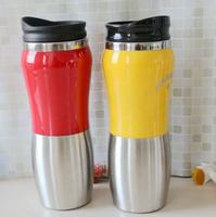 Botol Air Stainless Steel dan Plastik Berkualitas Terbaik Bebas BPA Anti Bocor dengan Tutup Cangkir Plastik Mickey Mouse