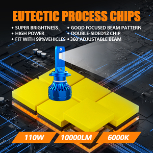 ไฟหน้า H11 Led <span class=keywords><strong>T8</strong></span> 110W 6000K 11000Lm faros LED สำหรับรถยนต์ H1 H3 H4 H7รถยนต์หลอดไฟ9012 9006 - Product Image 3