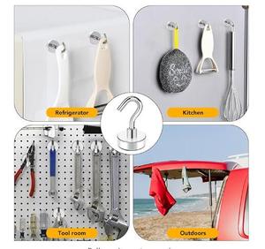 Imanes de ganchos magnéticos de alta resistencia con gancho, ganchos magnéticos de ojo de oveja para crucero, accesorios de casilleros, oficina, escuela - Product Image 3