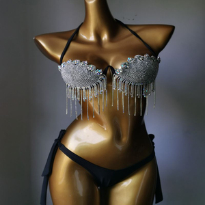 Ensemble <span class=keywords><strong>de</strong></span> maillots <span class=keywords><strong>de</strong></span> <span class=keywords><strong>bain</strong></span> <span class=keywords><strong>de</strong></span> luxe à franges pour femmes, style boîte <span class=keywords><strong>de</strong></span> nuit, vente en gros - Product Image 2