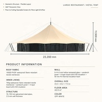 Tente de glamping de luxe BOTEEN, grande tente de safari pour complexe hôtelier, tente d'hébergement extérieur personnalisée, tente de lodge écologique haut de gamme, tente hôtel