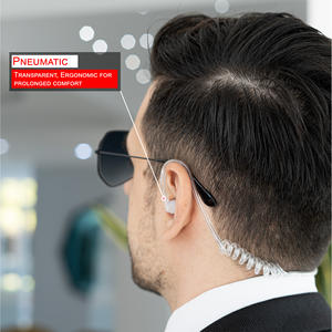 Techside tspn สายเกลียวครอบหูนิวเมติกส์200ซม. ไมโครโฟนหูฟังใช้ได้กับ Kenwood 2-PIN Baofeng - Product Image 4