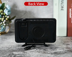 Réveil projecteur avec <span class=keywords><strong>radio</strong></span> FM, double alarme, 180° °   Horloge numérique de chevet à affichage LED rotatif avec charge USB pour chambre à coucher ET0716 - Product Image 1