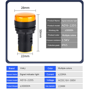 22mm AD16-22DVA redondo LED <span class=keywords><strong>de</strong></span> pantalla Dual <span class=keywords><strong>de</strong></span> Ampermeter del voltímetro del 60-500V amperímetro Digital <span class=keywords><strong>de</strong></span> corriente <span class=keywords><strong>de</strong></span> voltaje amperios medidor Indicador <span class=keywords><strong>de</strong></span> - Product Image 5