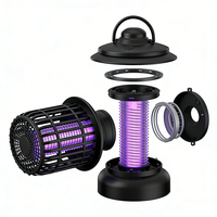 Pièges à mouches électriques portables intérieurs et extérieurs à développement clé en main, rechargeables, avec lumière LED, anti-moustiques