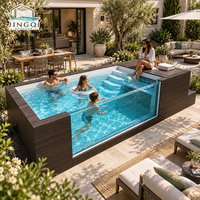 Piscine familiale hors sol en fibre de verre pour la maison, spa extérieur, piscine préfabriquée en conteneur pour la famille, stock Chine