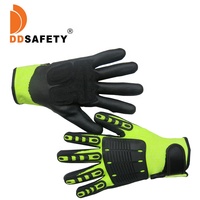 HIGH-VIS TPR Rigger Excellente Grip Cut 5 Handyman/Boxer Gant de travail, Résistant à l'abrasion Pétrole et Gaz Forage Sécurité Impact Gants