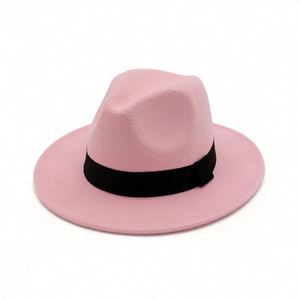 Sombreros de Mujer Clásicos Retro Vintage al por Mayor, Gorra de Lana para Adultos, Sombreros de Fiesta Estampados para Mujer, Fedora de Ala Ancha - Product Image 5