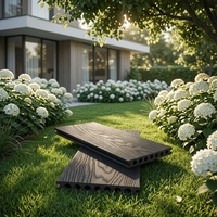 Planches de terrasse en composite WPC creuses pour extérieur, imperméables, antidérapantes, revêtement de sol pour jardin