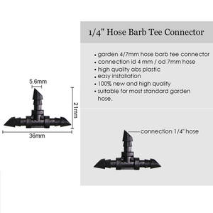 Accessoire Micro Spray 4/7 <span class=keywords><strong>Coude</strong></span> barbelé double et simple Bouchon à quatre voies <span class=keywords><strong>pour</strong></span> l'<span class=keywords><strong>arrosage</strong></span> et l'irrigation - Product Image 3