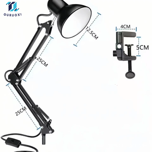 Lampe de bureau pliable à pince, design classique, fabrication professionnelle, multicolore, pour étude et lecture, vente en gros d'usine - Product Image 6