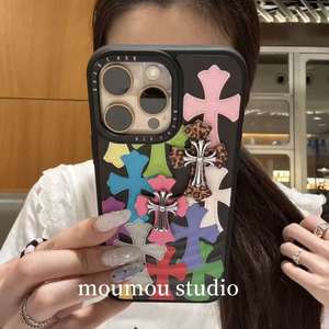 À la mode Unique Texture 3D Croix Convient pour Apple 16 Pro Max étui de téléphone portable 15 Housse de protection iPhone 14 13 Plus Téléphone - Product Image 5